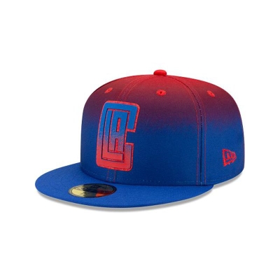Blue Los Angeles Clippers Hat - New Era NBA Back Half 59FIFTY Fitted Caps USA2564901